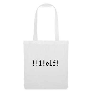 Motiv "!!1!elf!" - "eins elf" - Stoffbeutel - Weiß - Vorne