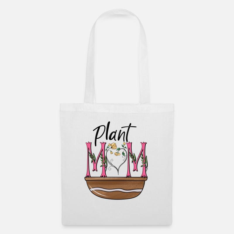 Geschenkidee für Pflanzenmamas - Stoffbeutel - Weiß