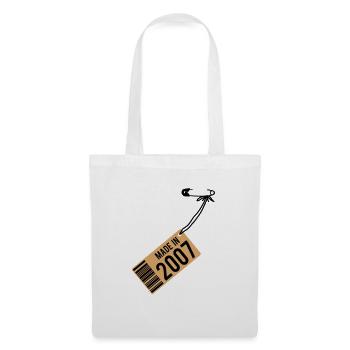 Anniversaire T-shirt 2007 - Sac en tissu - blanc - Devant