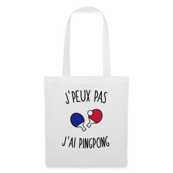 J'peux pas j'ai pingpong - Sac en tissu - blanc - Devant