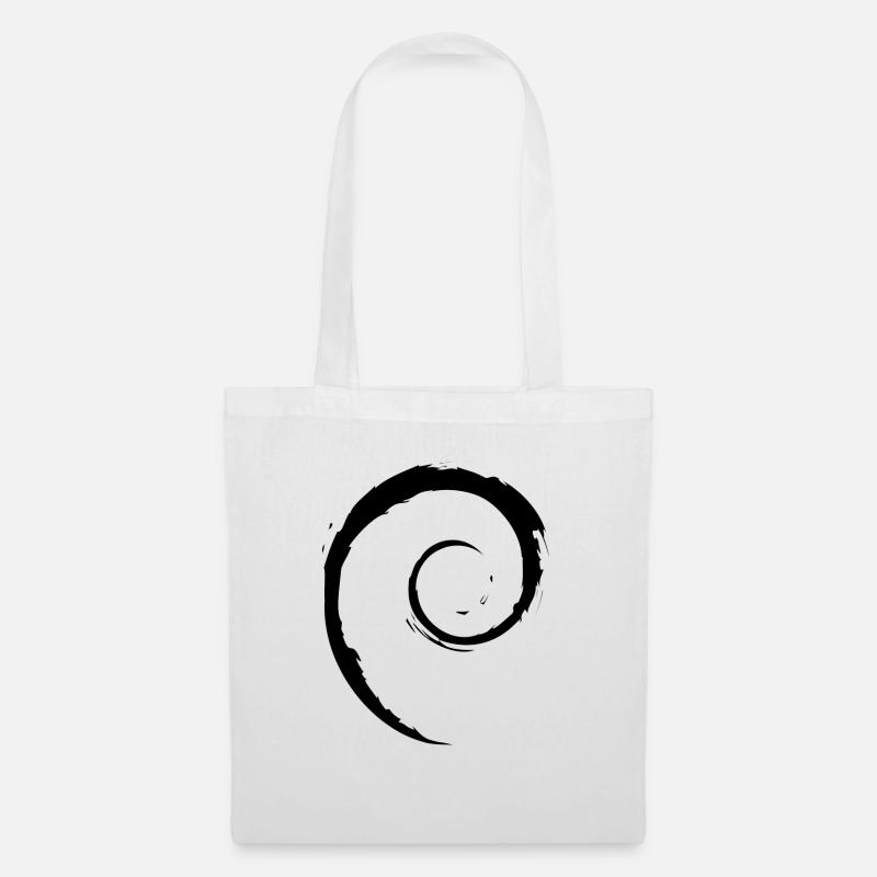 Debian black - Tote Bag - white