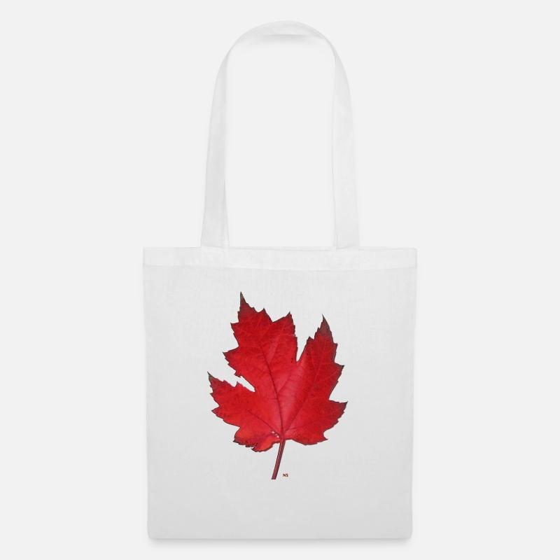 Red maple leaf - Tote Bag - white
