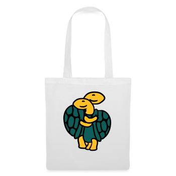 Sweet Cute Tortoise Couple - Tote Bag - white - Front