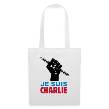 je suis charlie - Sac en tissu - blanc - Devant