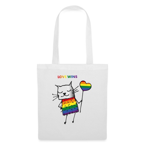 Love Wins - Pride Cat - Stoffbeutel