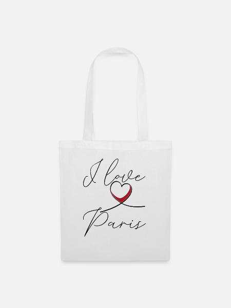 love paris - Sac en tissu - blanc