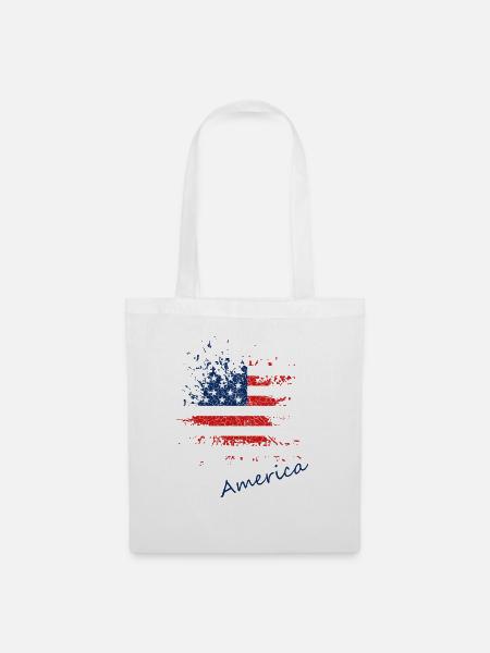 America USA - Stoffbeutel - Weiß