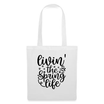 9 Vivre la vie printanière - Sac en tissu - blanc - Devant