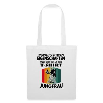 Geburtstag Sternzeichen Retro Jungfrau - Stoffbeutel - Weiß - Vorne