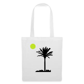 palmier - Sac en tissu - blanc - Devant