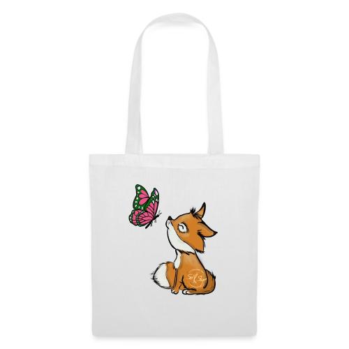 Volpe e farfalla - Design per bambini e neonati - Borsa di stoffa