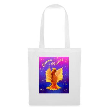 Ein orangefarbener kosmischer Cyber-Vogel - Stoffbeutel - Weiß - Vorne
