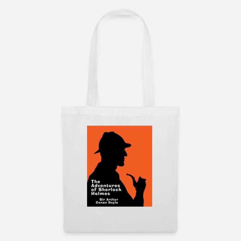 Abenteuer von Sherlock Holmes Buchcover - Stoffbeutel - Weiß