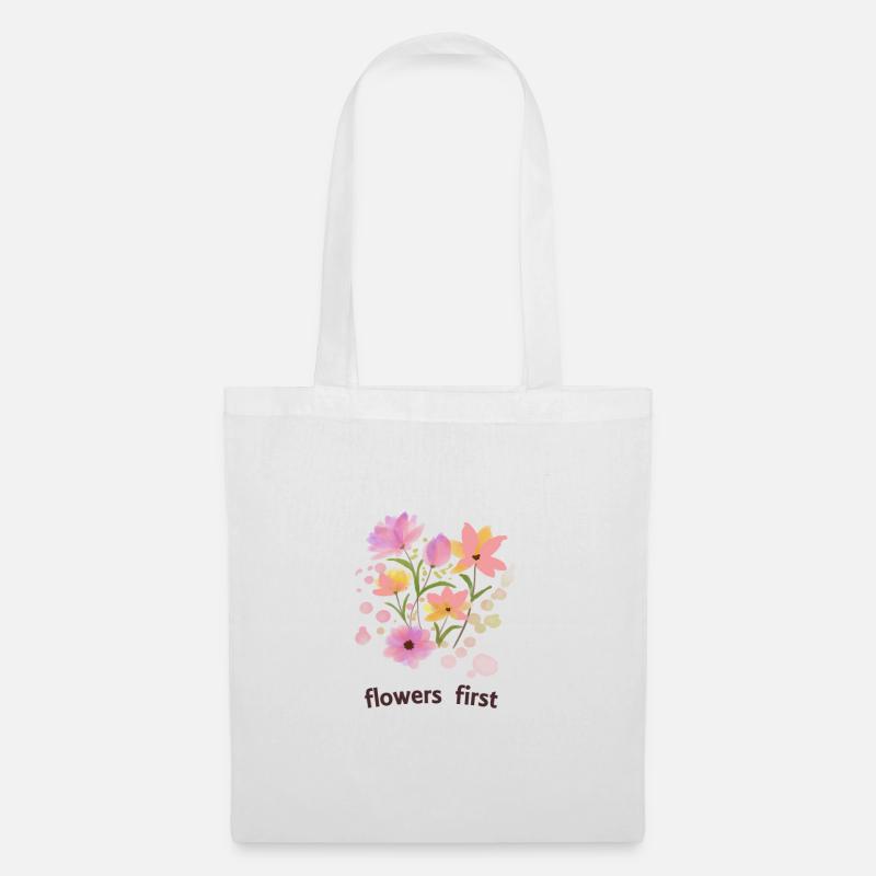 FlowersFirst - Stoffbeutel - Weiß