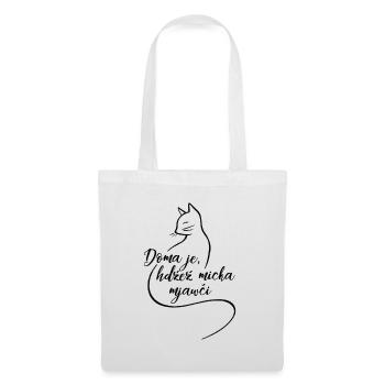 Doma je, hdźež micka mjawči. - Sac en tissu - blanc - Devant