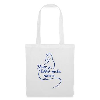 Doma je, hźež micka mjawči. - Sac en tissu - blanc - Devant