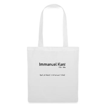 Immanuel Kant but at least Immanuel tried - Sac en tissu - blanc - Devant
