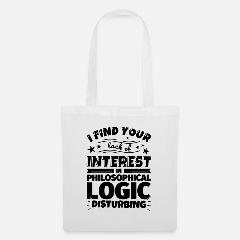 Philosophische Logik lustiges Geschenk - Stoffbeutel - Weiß