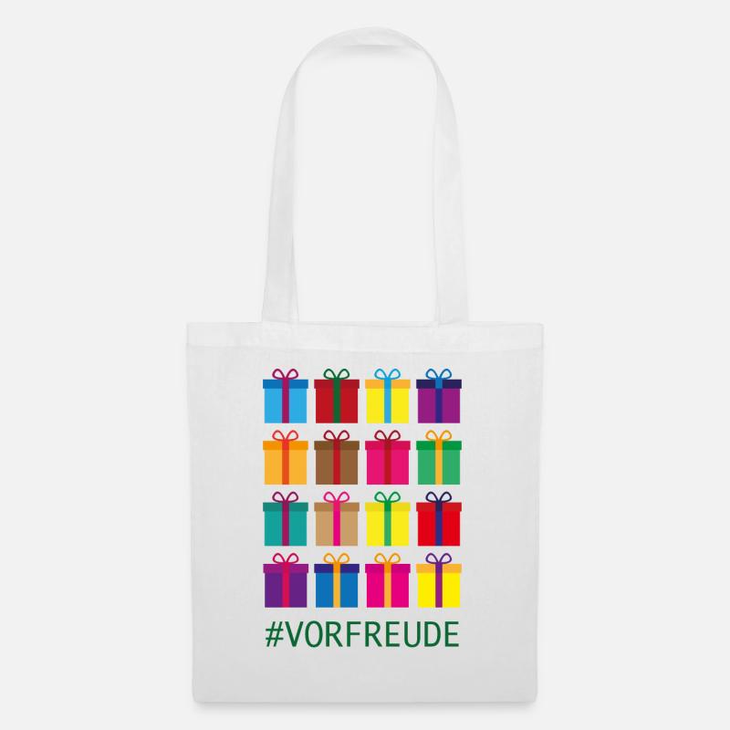 Vorfreude Geschenke Weihnachten Weihnachtshirt - Stoffbeutel - Weiß