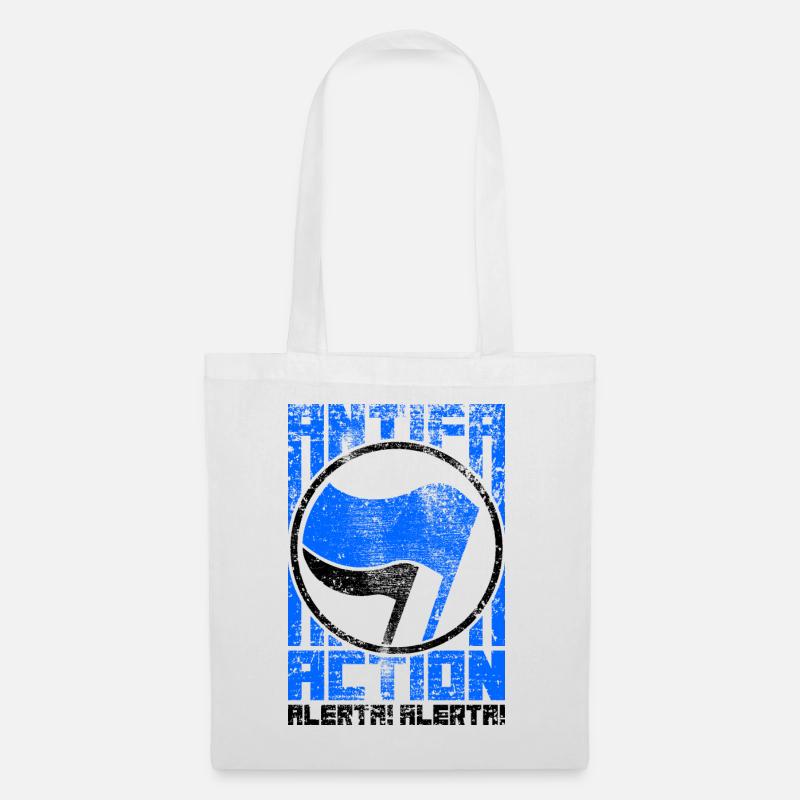 Antifa Action – Alerta! Alerta! (blue) - Stoffbeutel - Weiß