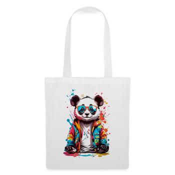 Coole Panda - Stoffbeutel - Weiß - Vorne