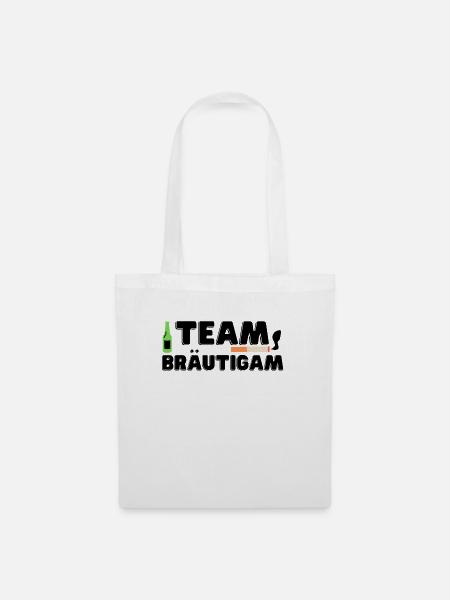 Team Bräutigam Feier Junggesellenabschied - Stoffbeutel - Weiß