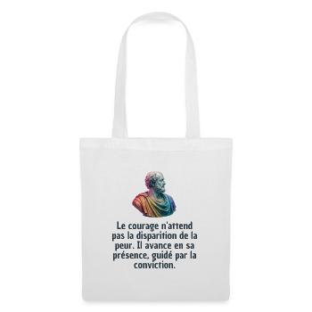 T-shirts Stoïcisme : L'inspiration à portée de soi - Sac en tissu - blanc - Devant