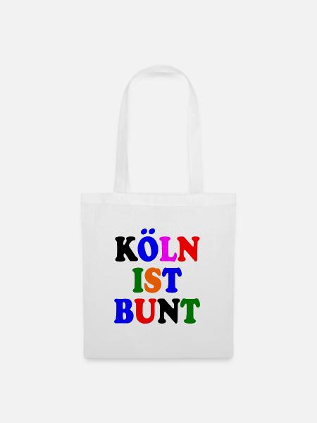 Köln ist bunt - Stoffbeutel - Weiß