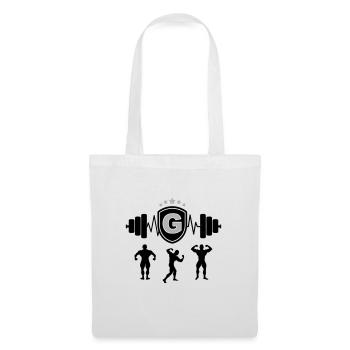 Bodybuilding Gym Name Buchstabe Training G - Stoffbeutel - Weiß - Vorne