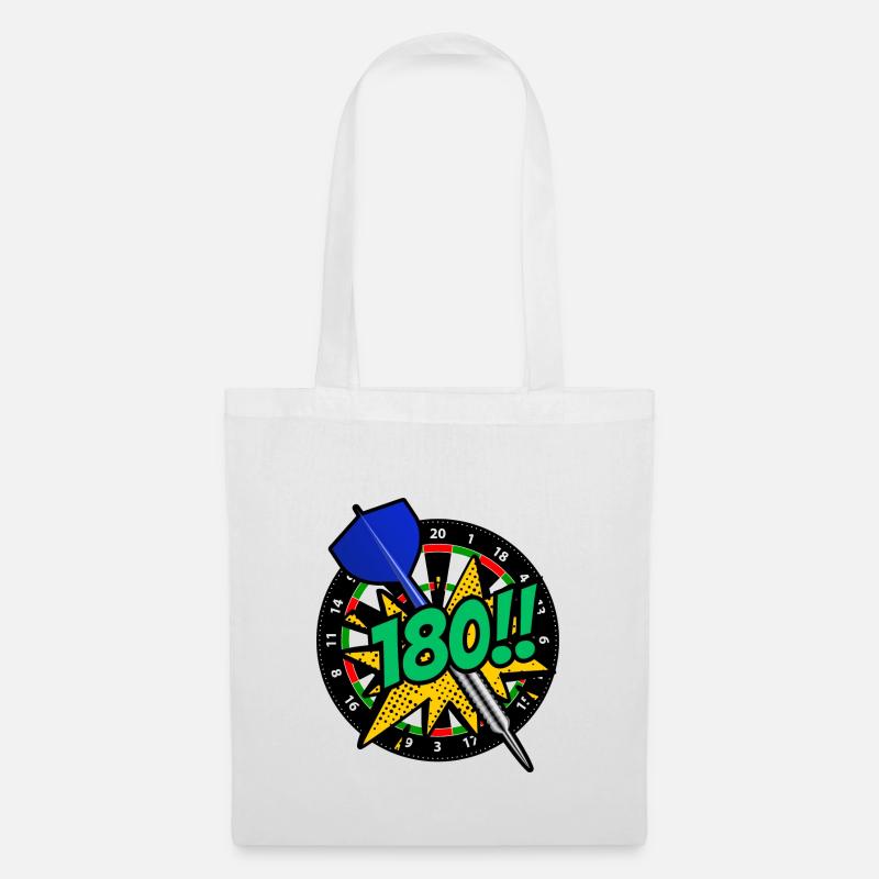 Jeu de fléchettes - Fléchettes - Éventails de fléchettes - Joueurs de fléchettes 180 - Sac en tissu - blanc