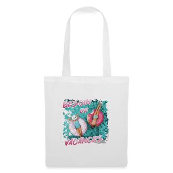 Besoin de Vacances - Sac en tissu - blanc - Devant