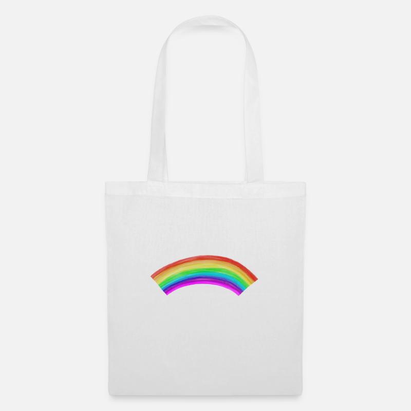 Rainbow, Regenbogen - Stoffbeutel - Weiß