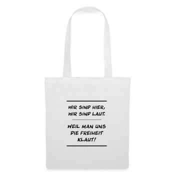 Dein Frieden & Freiheit T-Shirt - Stoffbeutel - Weiß - Vorne