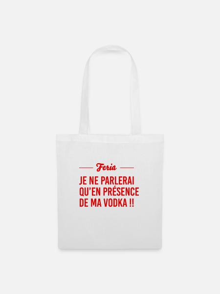 Feria Alkohol Wodka - Stoffbeutel - Weiß