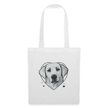 Labrador Herz - Stoffbeutel - Weiß - Vorne