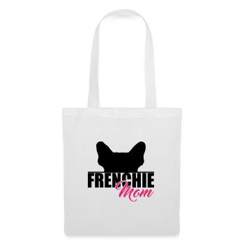 FRENCHIE MOM Chien Bouledogue Français Canin - Sac en tissu - blanc - Devant
