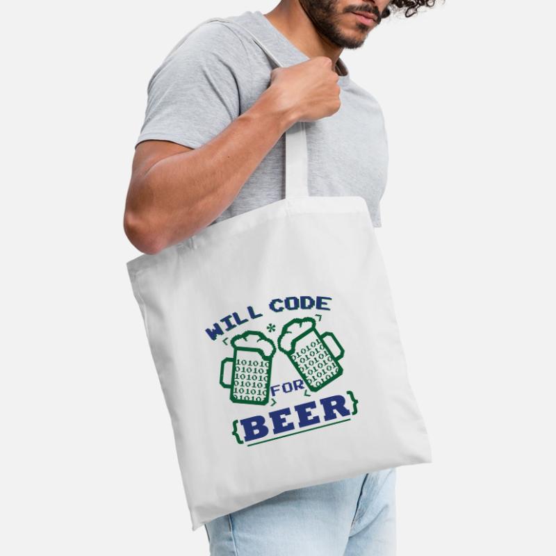 Funny Beer Coding Coder Tote Bag