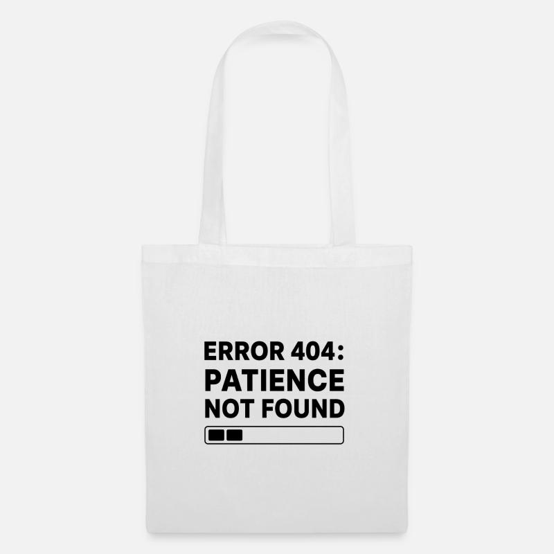 Error 404: Page Not Found Typo Art - Tote Bag - white