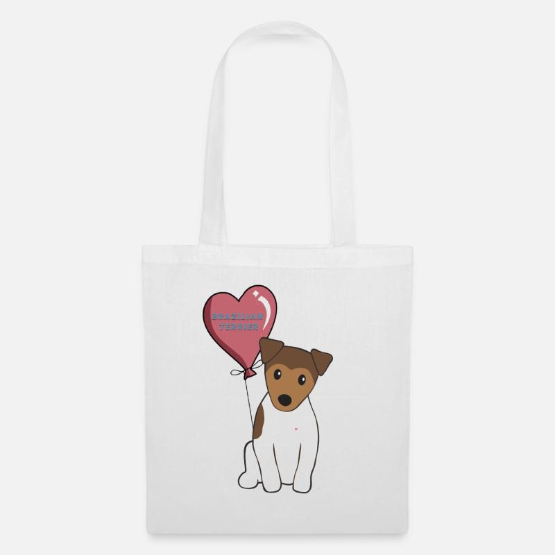 Brasilianischer Terrier - Stoffbeutel - Weiß