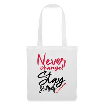 Never change stay yourself WEDENZ - Sac en tissu - blanc - Devant