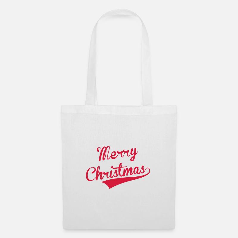 Fröhliche Weihnachten - Stoffbeutel - Weiß