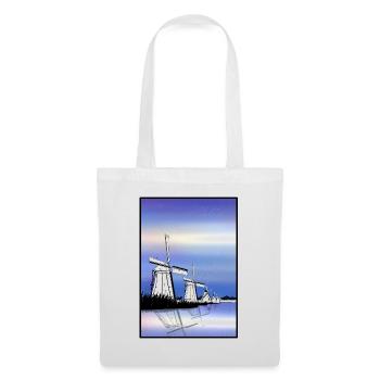 Moulins à vent de Kinderdijk - Sac en tissu - blanc - Devant