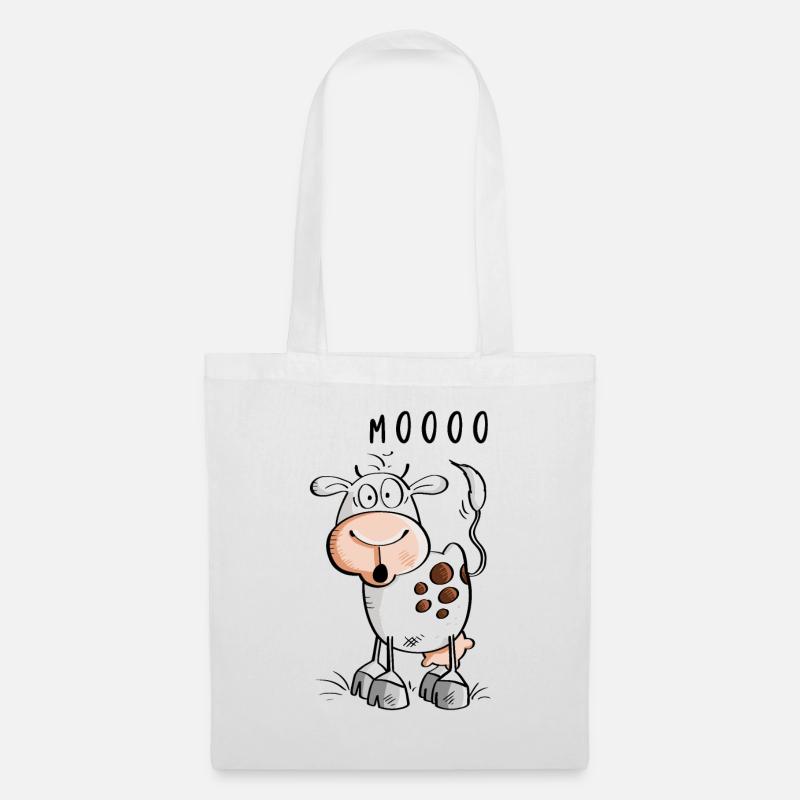 Mooo Kuh Comic - Kühe - Stoffbeutel - Weiß