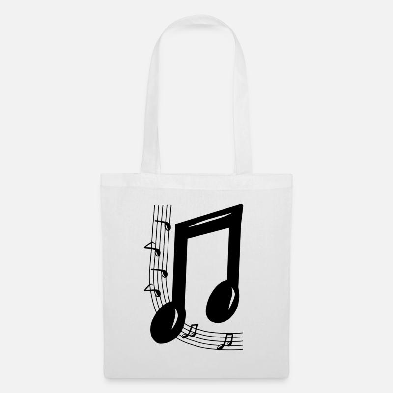 Musical note - Tote Bag - white
