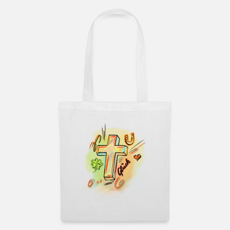 Lebendige Christliche Symbolik Illustration - Stoffbeutel - Weiß