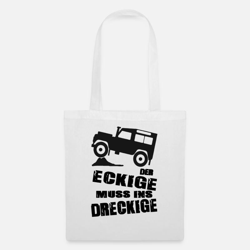 Land-Rover Defender Der Eckige - Stoffbeutel - Weiß