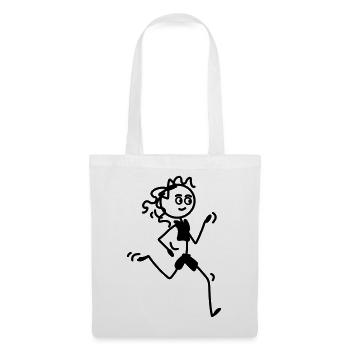 Runner girl or woman - Tote Bag - white - Front