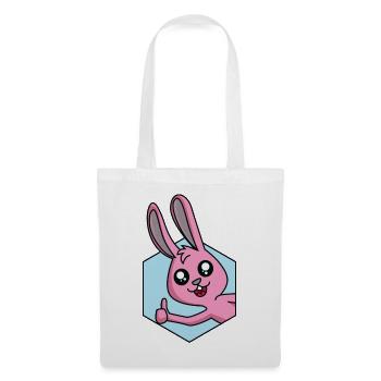 Pouce levé pour le lapin - Sac en tissu - blanc - Devant