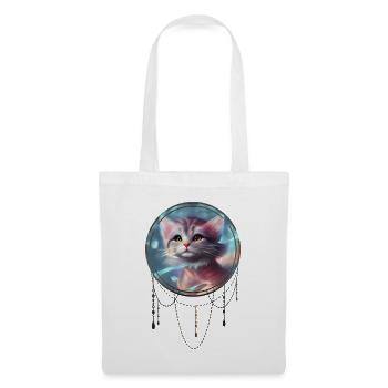 Mignon petit chaton - Sac en tissu - blanc - Devant