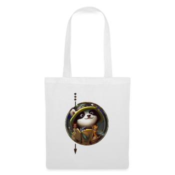 Niedlicher Panda mit kleinen Feen - Stoffbeutel - Weiß - Vorne